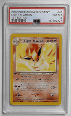 V1102: 2002: LIGHT FLAREON: 46/105: 1ST EDITION: NEO DESTINY: PSA 8: NM-MT: 87502327